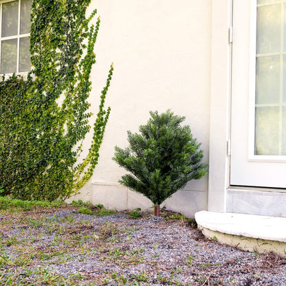 3ft. UV Resistant Artificial Cedar Bush with Integrated Ground Stake