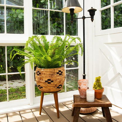 27in. UV Resistant Artificial Boston Fern Plant with Real Touch Leaves