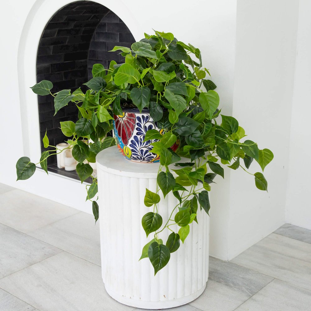 42in. UV Resistant Artificial Philodendron Mexican Talavera Ceramic Planter