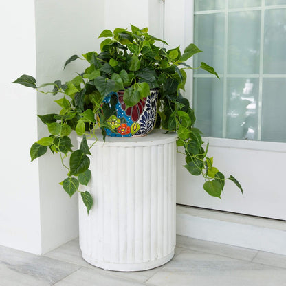 42in. UV Resistant Artificial Philodendron Mexican Talavera Ceramic Planter