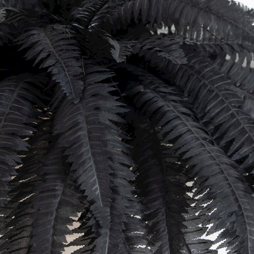 48in. Artificial Halloween Black Boston Fern - Set of 2