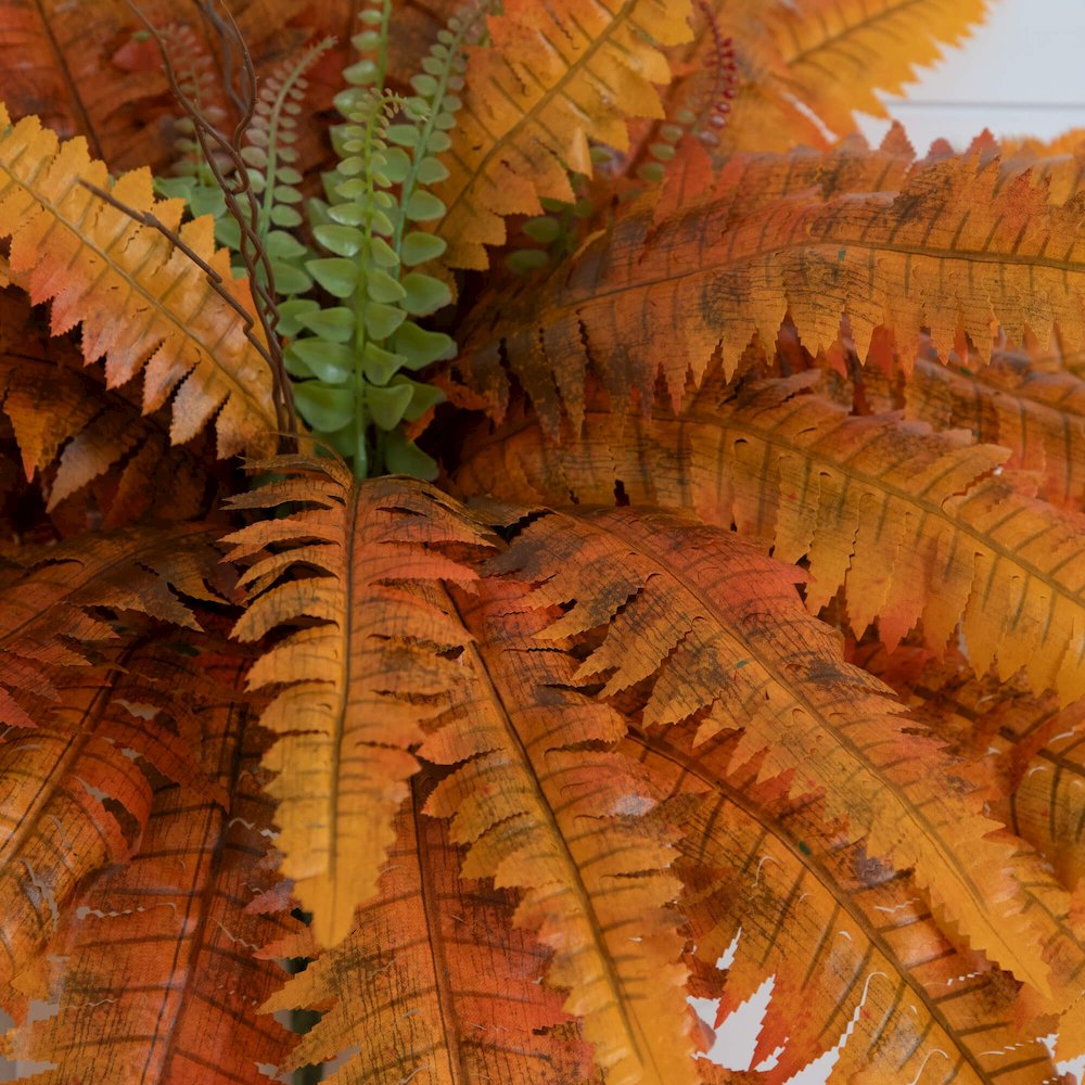 40in. Autumn Artificial Fall Boston Fern - Set of 2