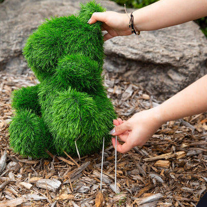 14in. UV Resistant Artificial Grass Garden Plush Topiary Bear (Indoor/Outdoor)