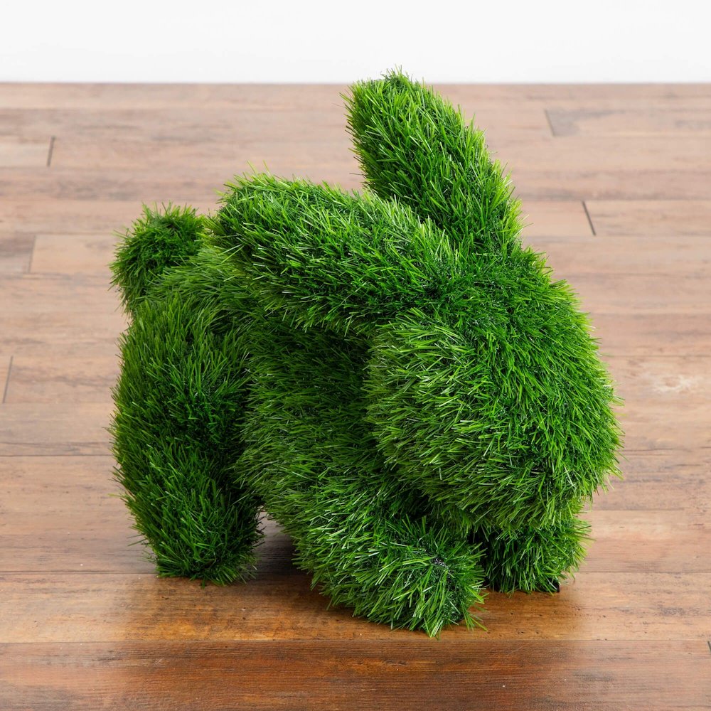 14in. UV Resistant Artificial Grass Garden Plush Topiary Bunny Rabbit