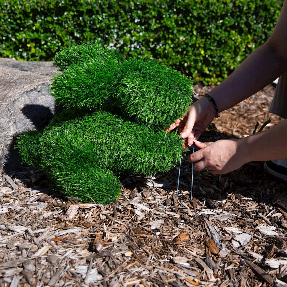 14in. UV Resistant Artificial Grass Garden Plush Topiary Bunny Rabbit