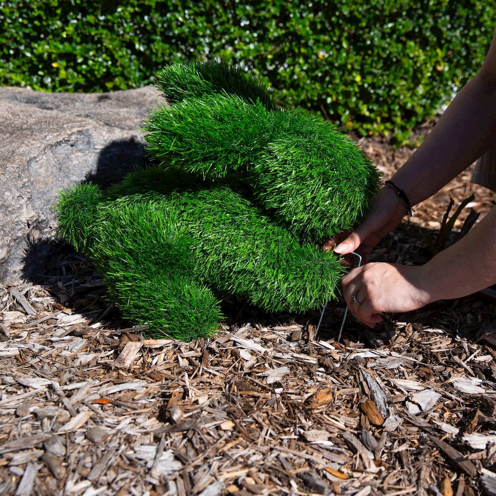 14in. UV Resistant Artificial Grass Garden Plush Topiary Bunny Rabbit