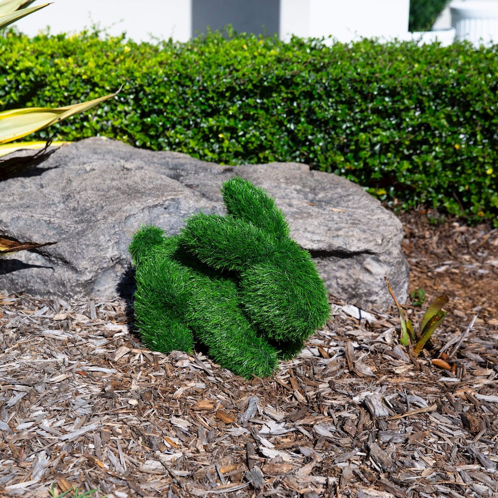 14in. UV Resistant Artificial Grass Garden Plush Topiary Bunny Rabbit