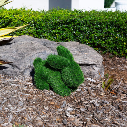 14in. UV Resistant Artificial Grass Garden Plush Topiary Bunny Rabbit