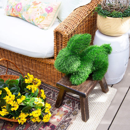14in. UV Resistant Artificial Grass Garden Plush Topiary Bunny Rabbit