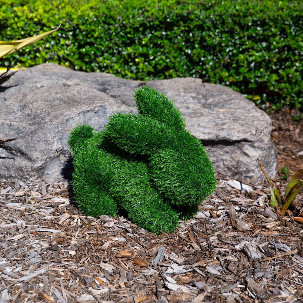 14in. UV Resistant Artificial Grass Garden Plush Topiary Bunny Rabbit