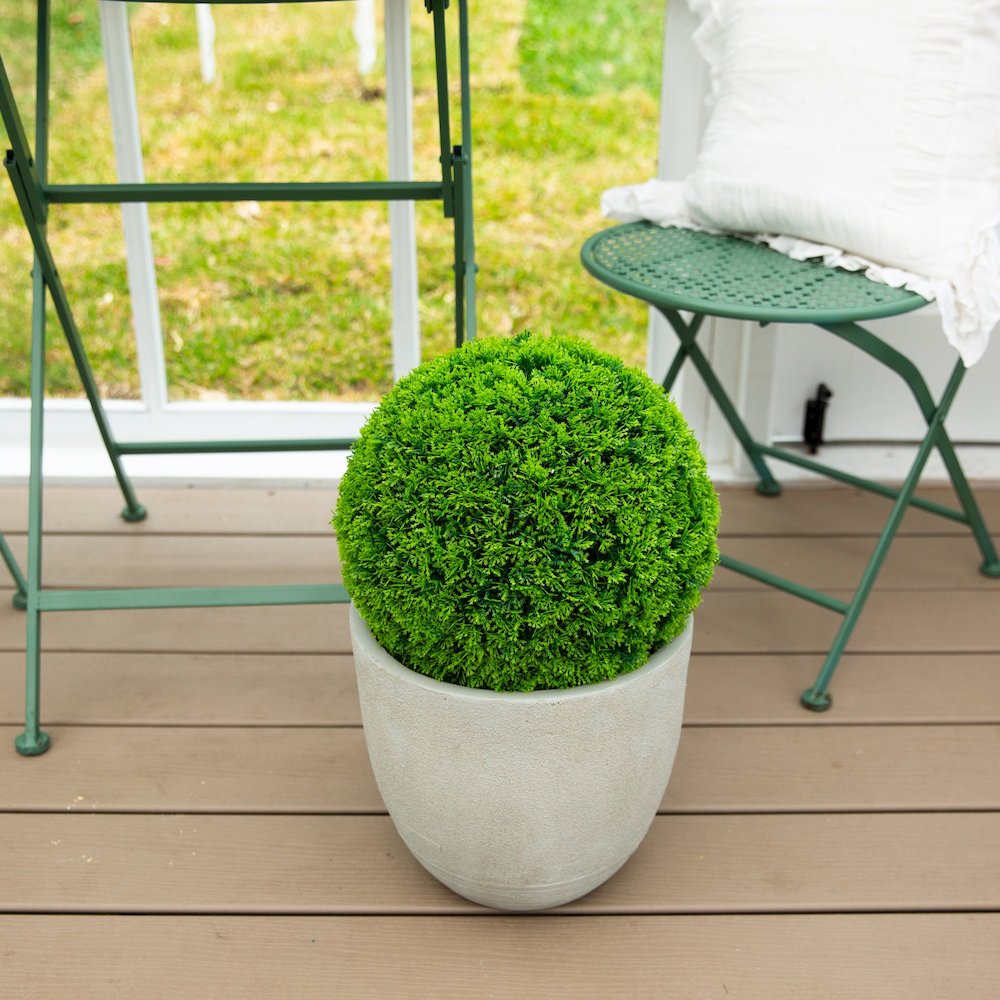 16in. UV Resistant Artificial Mediterranean Cypress Topiary Plant