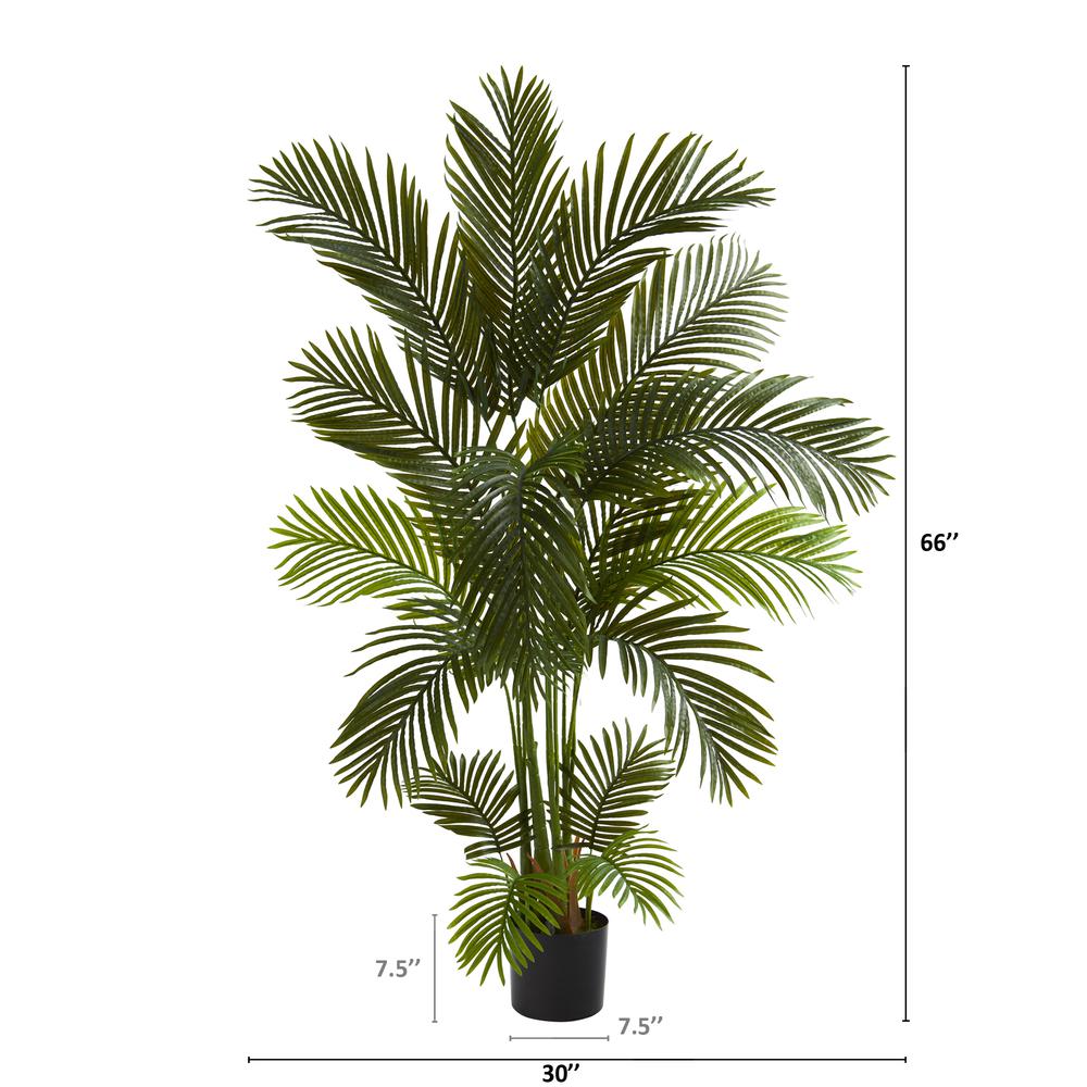 5.5ft. Areca Palm Artificial Tree, Green