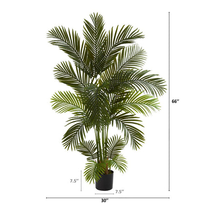 5.5ft. Areca Palm Artificial Tree, Green