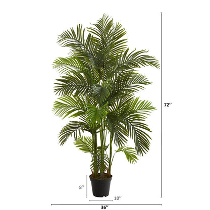 6ft. Areca Palm Artificial Tree, Green