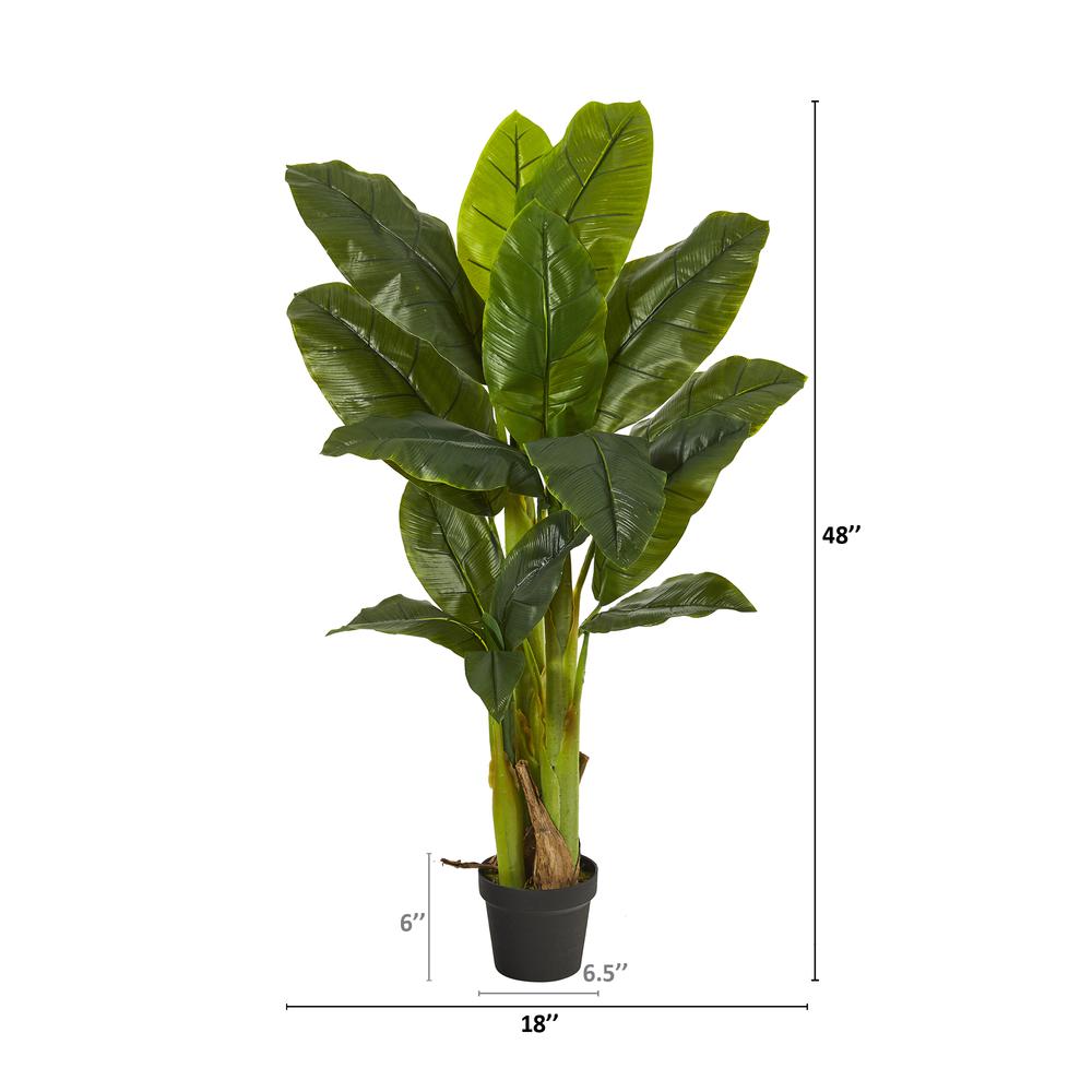 4ft. Triple Stalk Banana Tree (Real Touch)