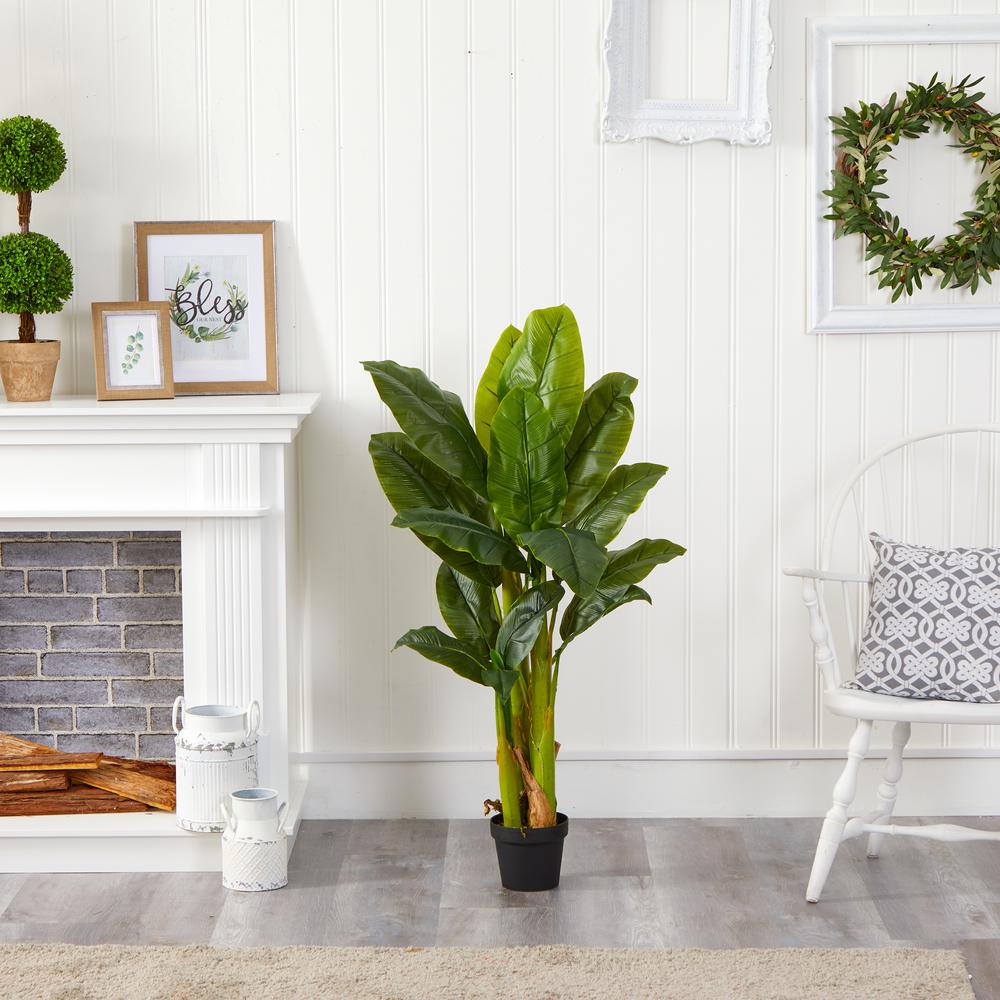 4ft. Triple Stalk Banana Tree (Real Touch)