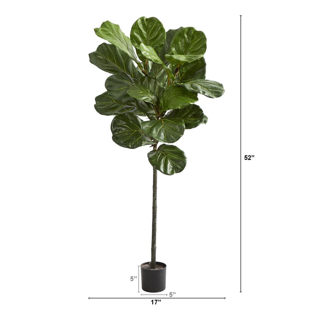 52in. Fiddle Leaf Artificial Tree