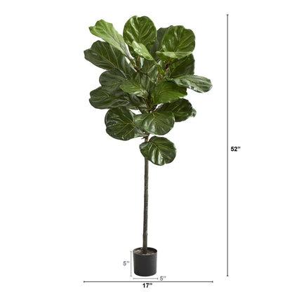 52in. Fiddle Leaf Artificial Tree