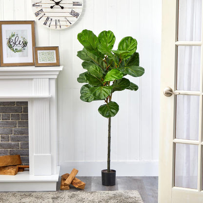 52in. Fiddle Leaf Artificial Tree