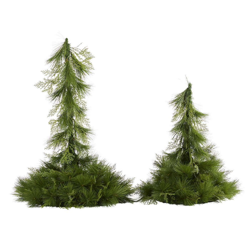 24in. and 36in. Table Top/Hanging Artificial Christmas Decor (Set of 2)