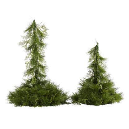 24in. and 36in. Table Top/Hanging Artificial Christmas Decor (Set of 2)