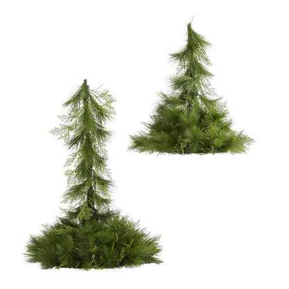 24in. and 36in. Table Top/Hanging Artificial Christmas Decor (Set of 2)