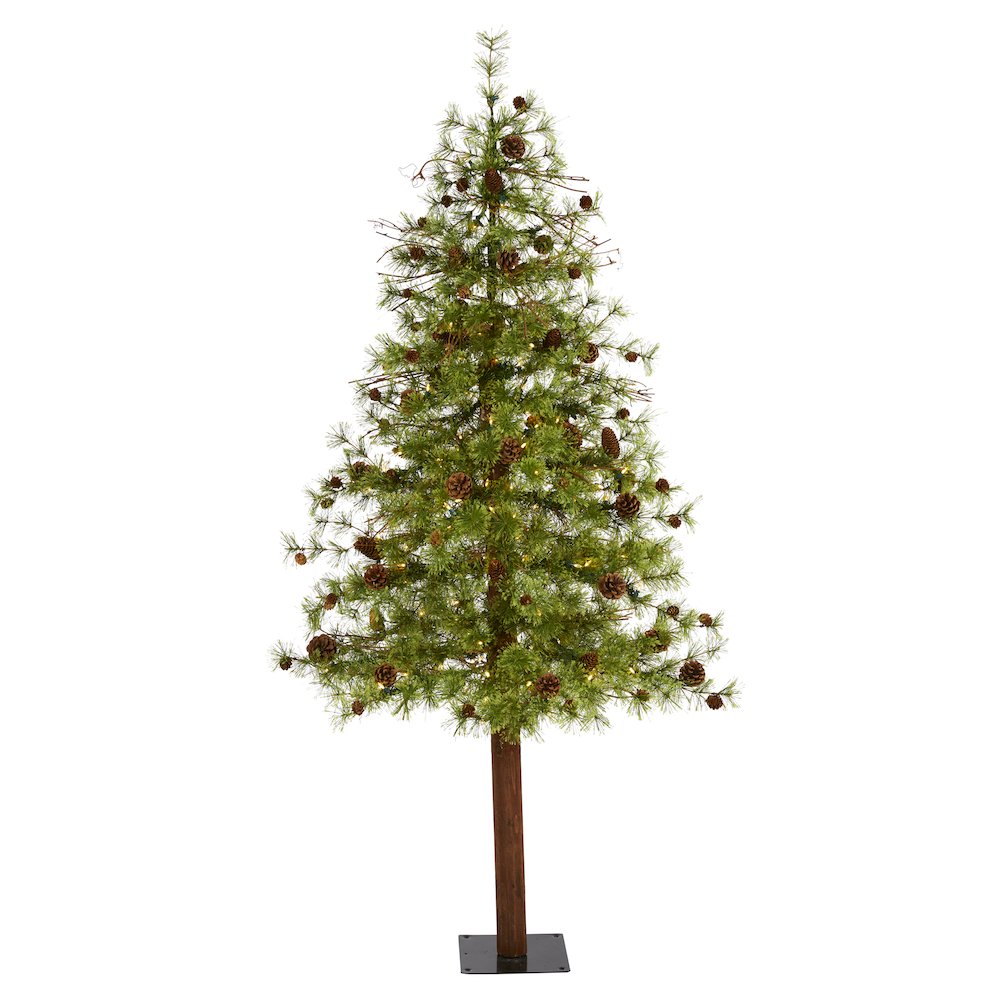 6ft. Wyoming Alpine Artificial Christmas Tree with 150 Clear LED Lights