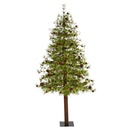 6ft. Wyoming Alpine Artificial Christmas Tree with 150 Clear LED Lights