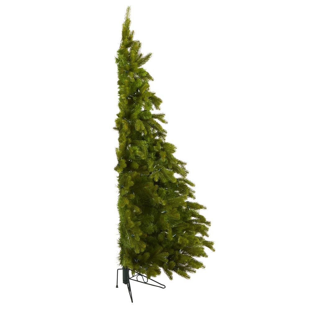 6ft. Cambridge Spruce Flat Back Artificial Christmas Tree with 350 Warm White (Multifunction) LED Lights and 642 Bendable Branches