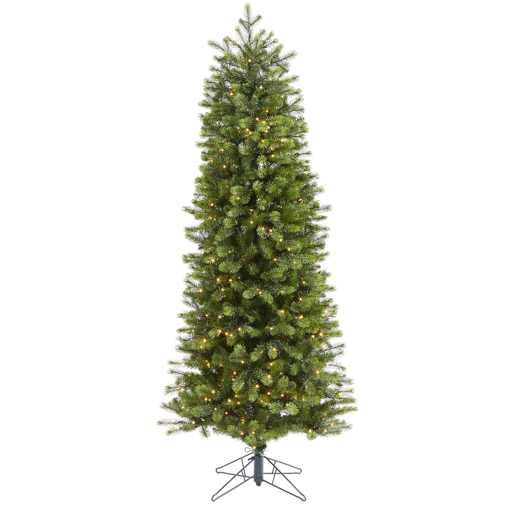 6.5ft. Slim Colorado Mountain Spruce Christmas Tree with 450 Warm LED Lights