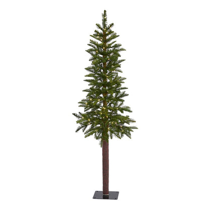 5ft. Alaskan Alpine Artificial Christmas Tree with 100 Clear Microdot LED Lights