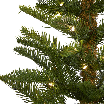 5ft. Alaskan Alpine Artificial Christmas Tree with 100 Clear Microdot LED Lights