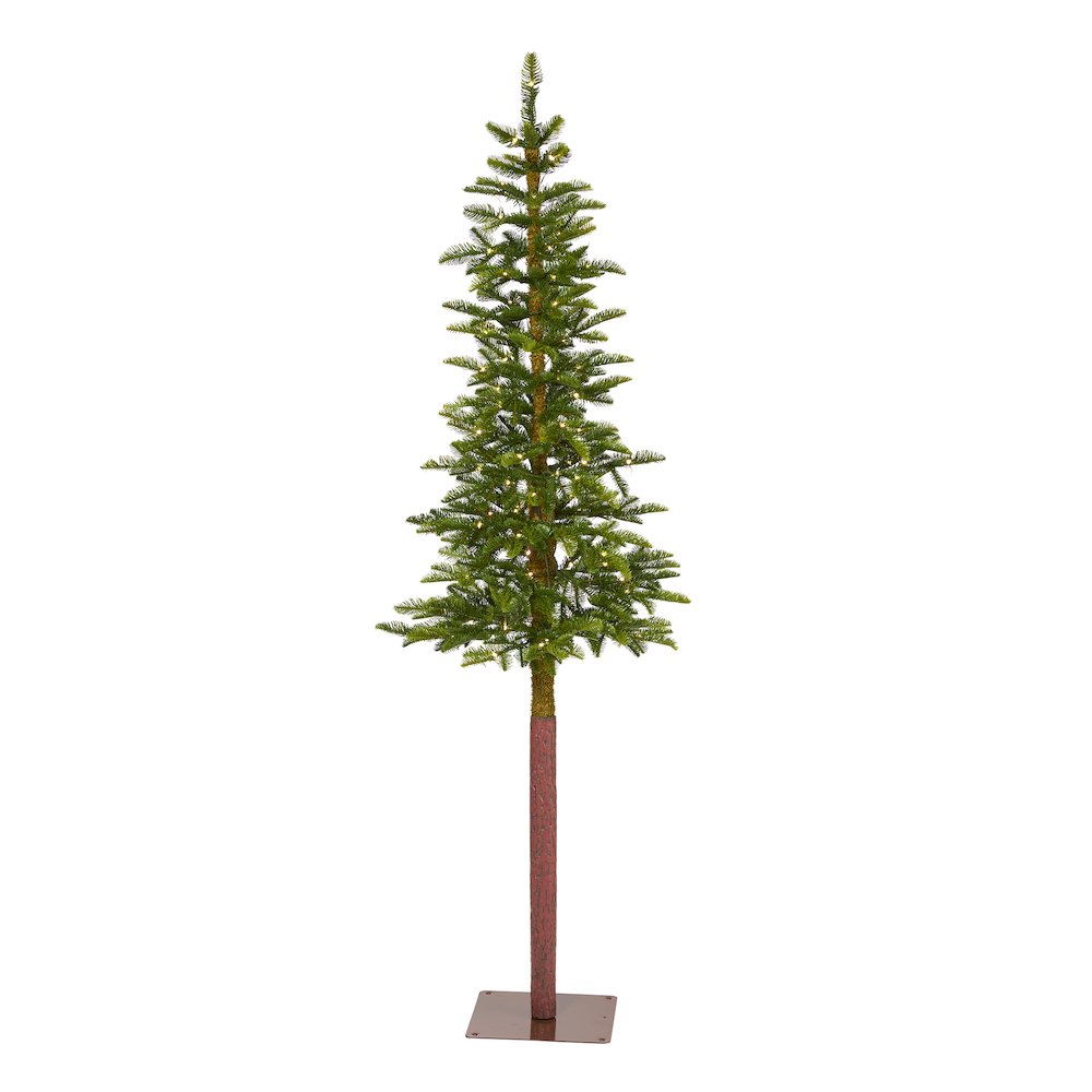 6ft. Alaskan Alpine Artificial Christmas Tree with 100 Clear Microdot LED Lights