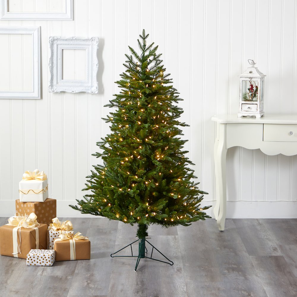 5ft. Cambridge Fir Artificial Christmas Tree with 300 Clear Warm LED Lights