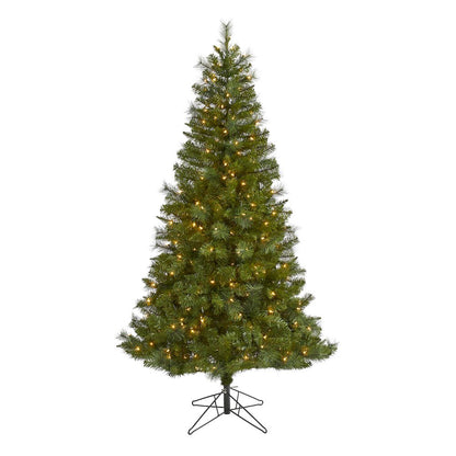 6ft. Mount Hood Spruce Artificial Christmas Tree with 300 Warm White Lights