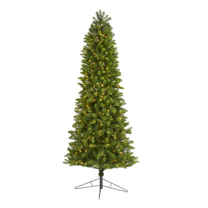 8ft. Slim Virginia Spruce Artificial Christmas Tree with LED Lights