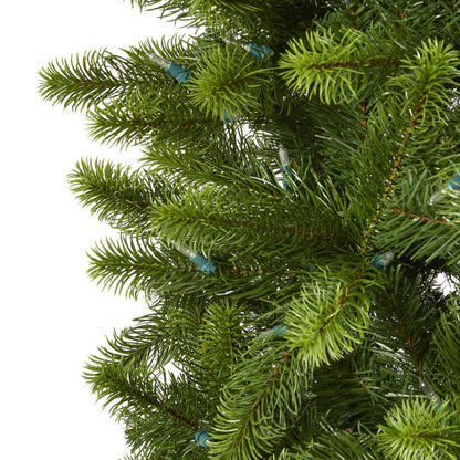 8ft. Slim Virginia Spruce Artificial Christmas Tree with LED Lights