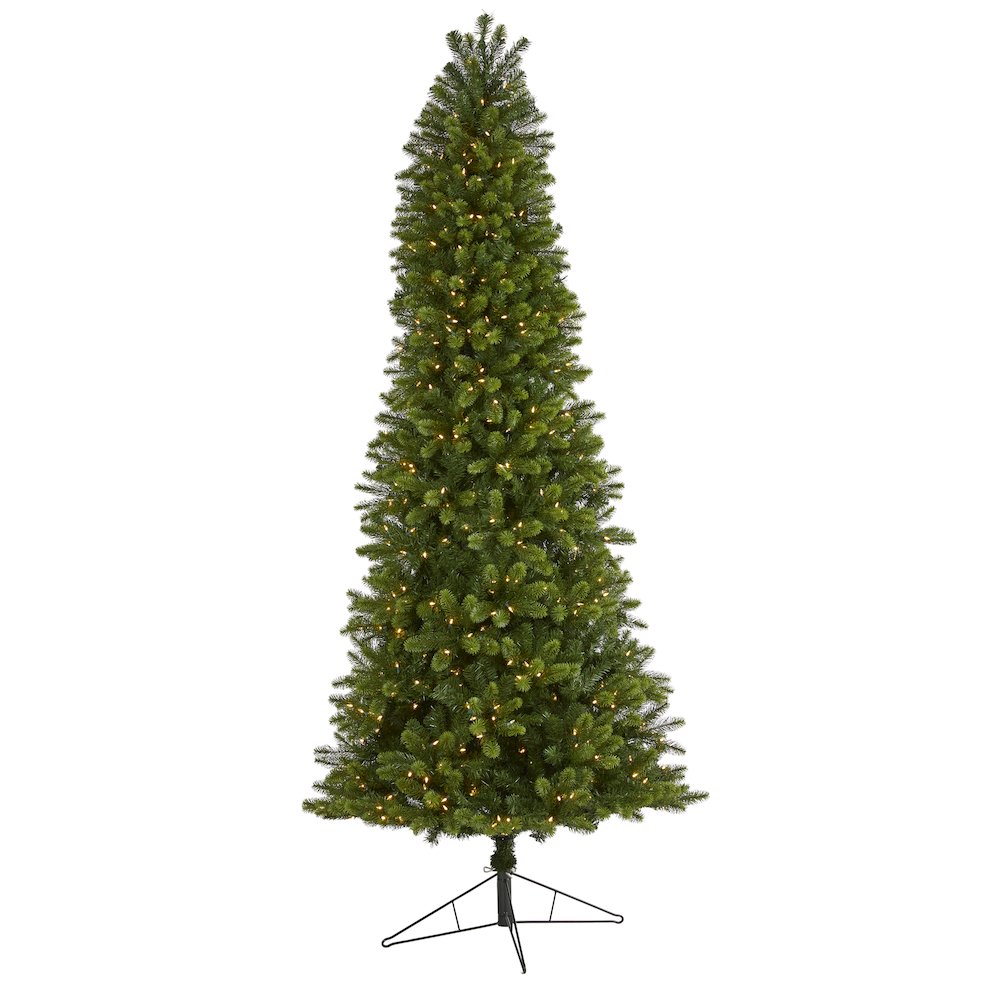 9ft. Slim Virginia Spruce Artificial Christmas Tree with 750 Warm LED Lights