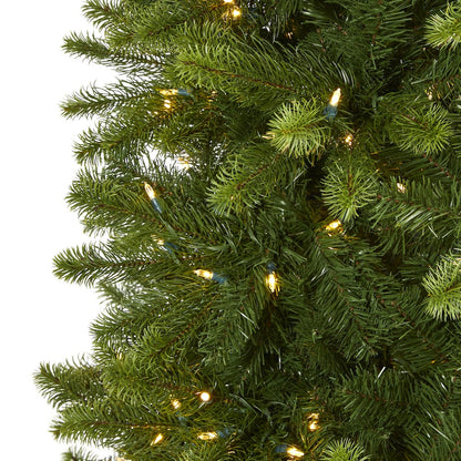 9ft. Slim Virginia Spruce Artificial Christmas Tree with 750 Warm LED Lights