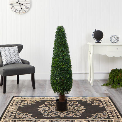4ft. Boxwood Topiary Artificial Tree UV Resistant (Indoor/Outdoor)