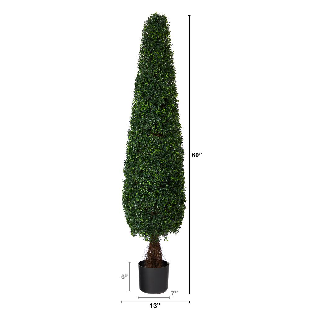 5ft. Boxwood Topiary Artificial Tree UV Resistant (Indoor/Outdoor)