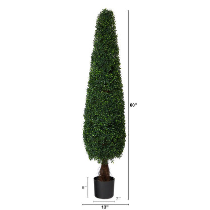 5ft. Boxwood Topiary Artificial Tree UV Resistant (Indoor/Outdoor)