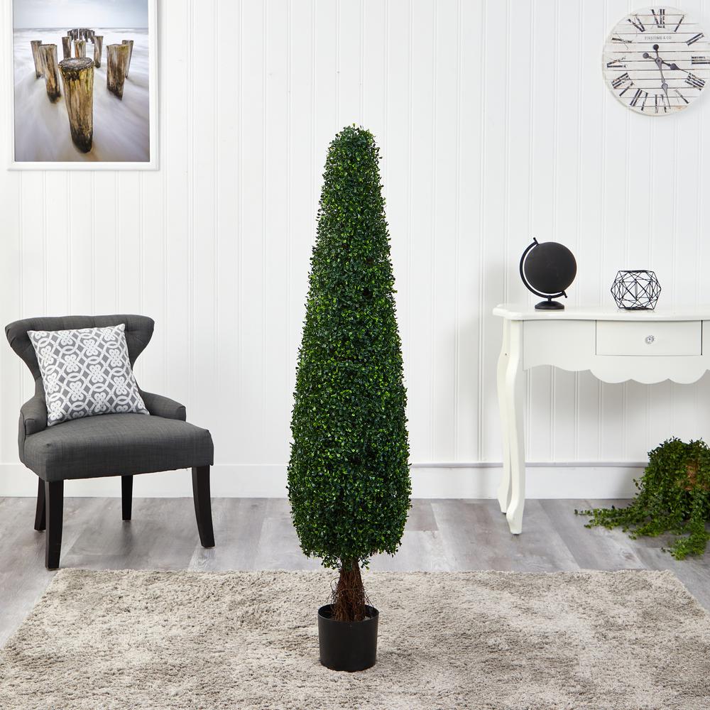 5ft. Boxwood Topiary Artificial Tree UV Resistant (Indoor/Outdoor)