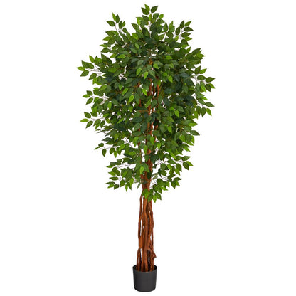 Mixed Floral Artificial Arrangement in Rectangular Wood Planter