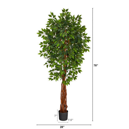 Mixed Floral Artificial Arrangement in Rectangular Wood Planter