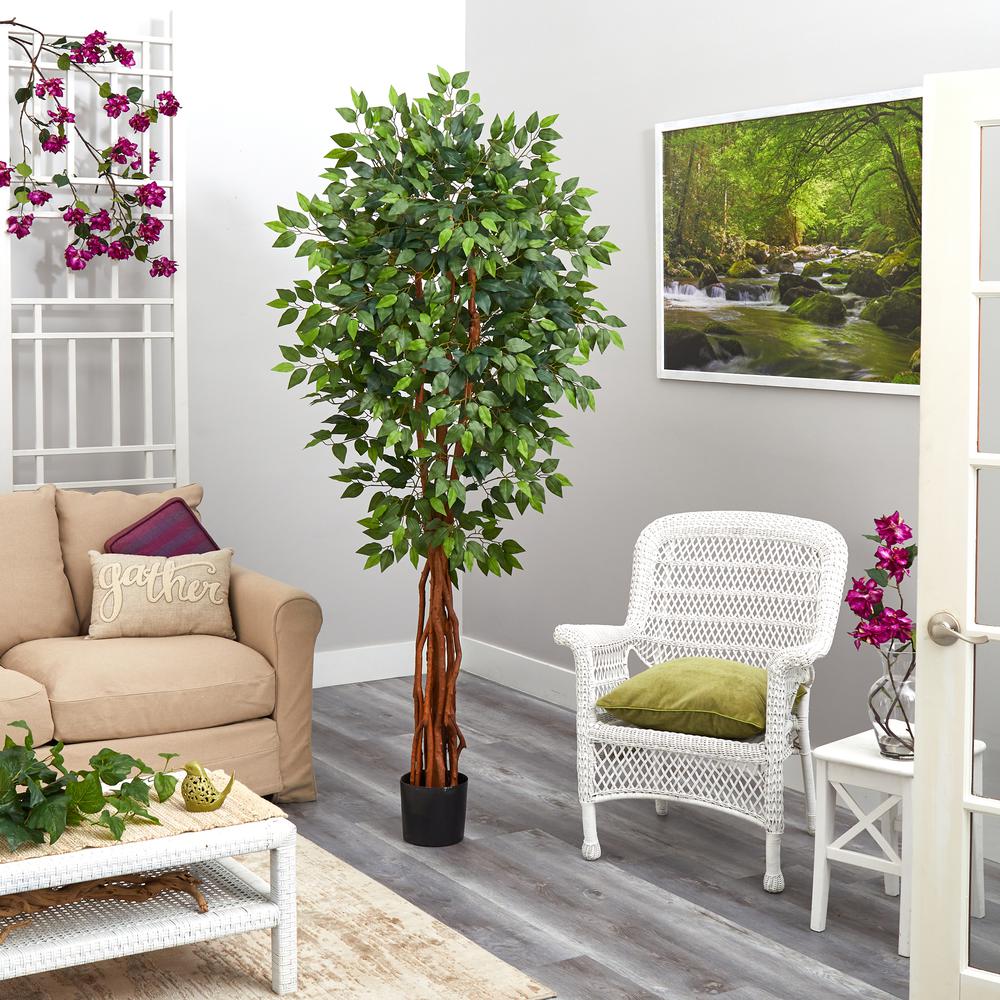 Mixed Floral Artificial Arrangement in Rectangular Wood Planter