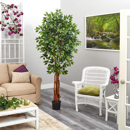 Mixed Floral Artificial Arrangement in Rectangular Wood Planter