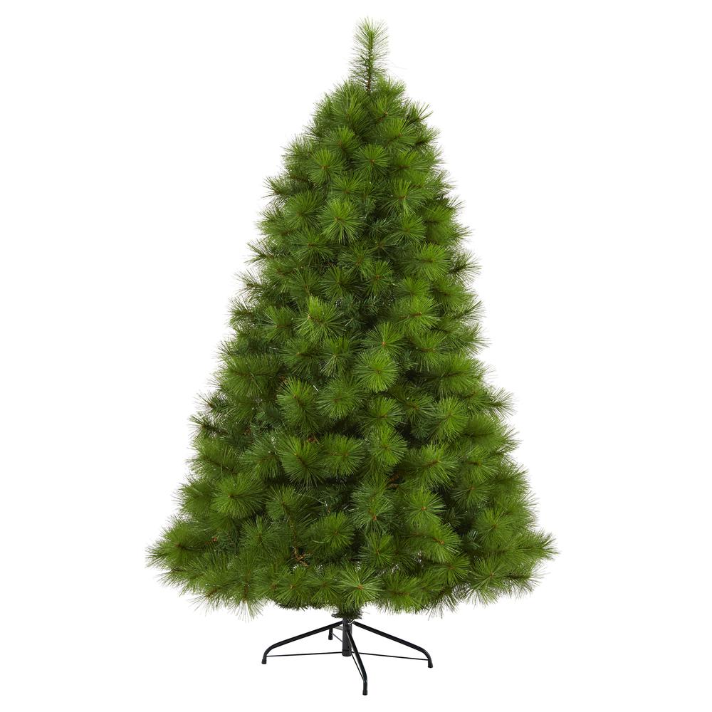 6ft. Green Scotch Pine Artificial Christmas Tree with 300 Clear LED Lights
