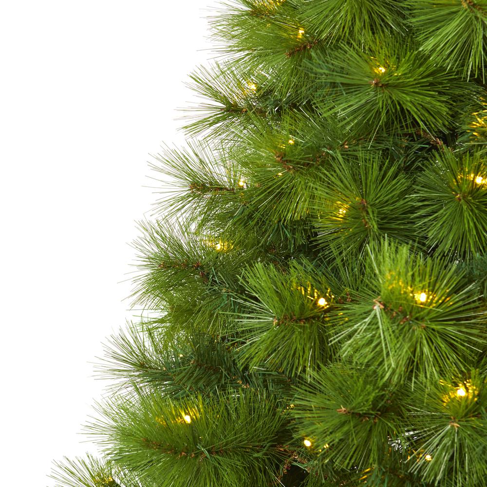 6ft. Green Scotch Pine Artificial Christmas Tree with 300 Clear LED Lights
