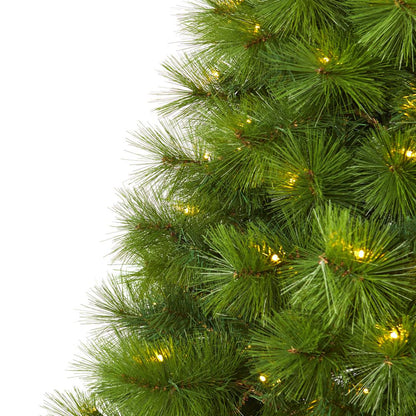 6ft. Green Scotch Pine Artificial Christmas Tree with 300 Clear LED Lights